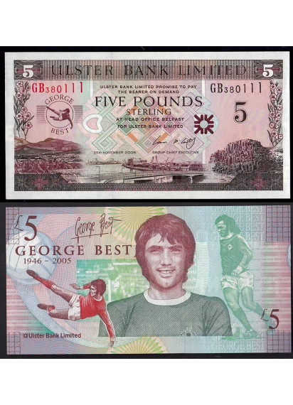 IRLANDA DEL NORD 5 Pounds 2006 George Best Fds
